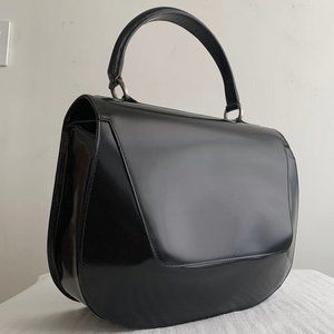 MARNI ! Large Patent Leather Trunk Handle Bag w/ Cross Body Strap
